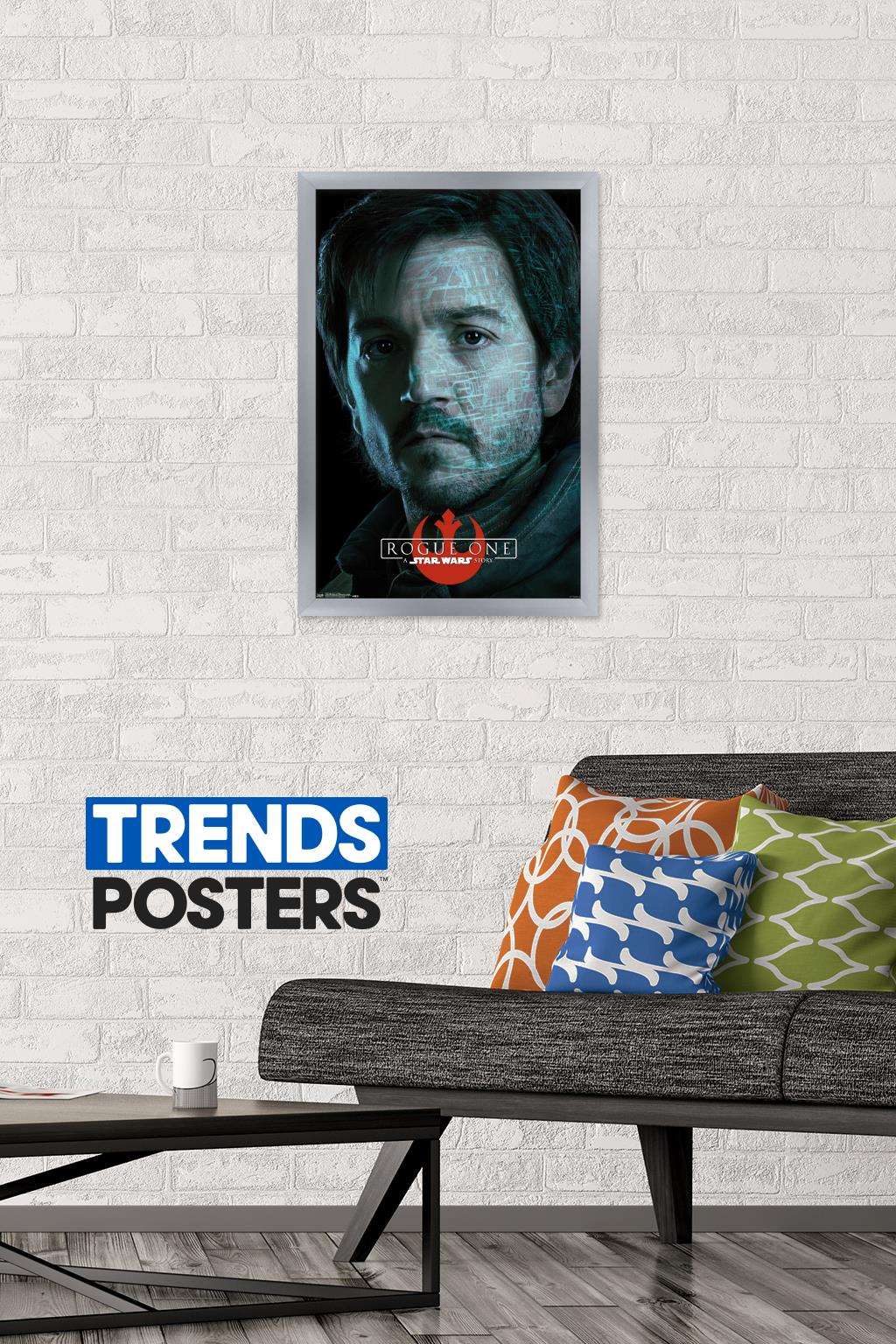 Star Wars: Rogue One - Cassian Wall Poster, 14.725" x 22.375", Framed