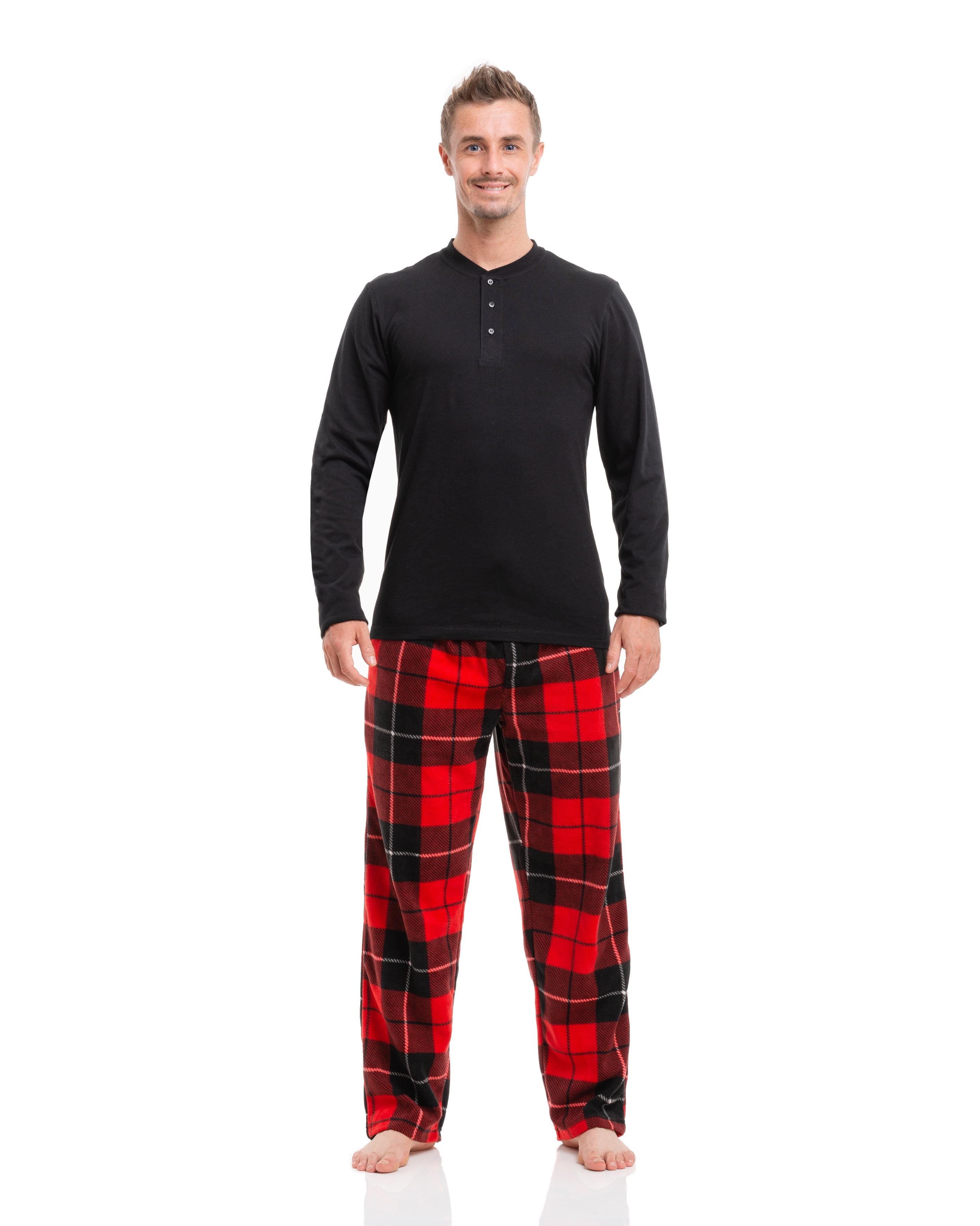 Mens Soft Fleece Pyjama PJ Set Full Length Microfleece Ideal Gift M-XXL Mens Soft Fleece Pyjama PJ Set Full Length Microfleece Ideal Gift M-XXL