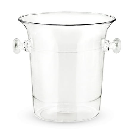 Large Insulated Ice Bucket, Clear Acrylic Durable Vintage Ice
