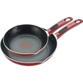 thumbnail image 2 of T-fal  Excite Red Non-stick 8-inch and 10-inch Fry Pan Set, 2 of 3