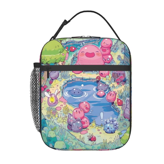 Reusable Lunch Bags Insulated Lunch Box Durable Slime Rancher For Office Work Picnic Travel Zipper Lunch Tote Bag