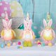 thumbnail image 2 of Gnomo de Pascua, decoración hecha a mano, conejito de primavera, luz Led, Tomte sueco, adorno de felpa para vacaciones, figuras de conejo, 2 of 5