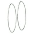 thumbnail image 2 of 14k White Gold Endless Tube Hoop Earrings Round, 2 of 7