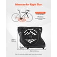 thumbnail image 2 of VEVOR Bike Travel Bag, Road Bike Bag Road Bicycle Storage Carry with TSA Lock & Dual Zipper, Black Bicycle Case Wheelbase 37-42 in for Air Travel, Outdoor Use, Airplane, Car, Train, Subway Transport, 2 of 9
