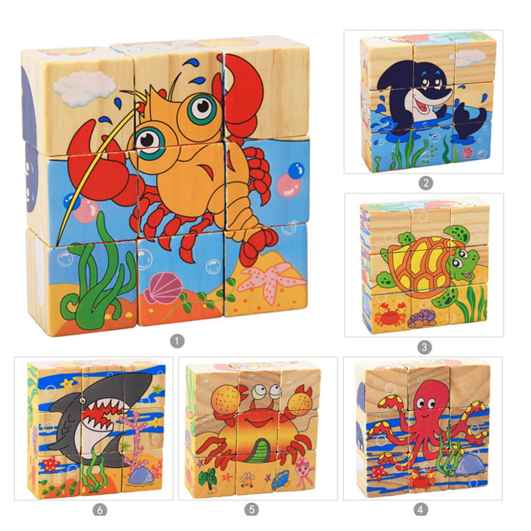 9PCS Building Block Set Educational Building Toy Stacking Block Toy for Kids