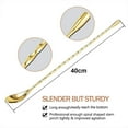 thumbnail image 2 of Mixing spoon Stainless steel, spiral pattern bar spoon for cocktail shakers tall glasses - golden, 2 of 5
