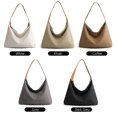 thumbnail image 3 of Bolso de mano de lona para mujer Bolso de hombro grande Bolso de mano Hobo Abanopi Caqui, 3 of 7