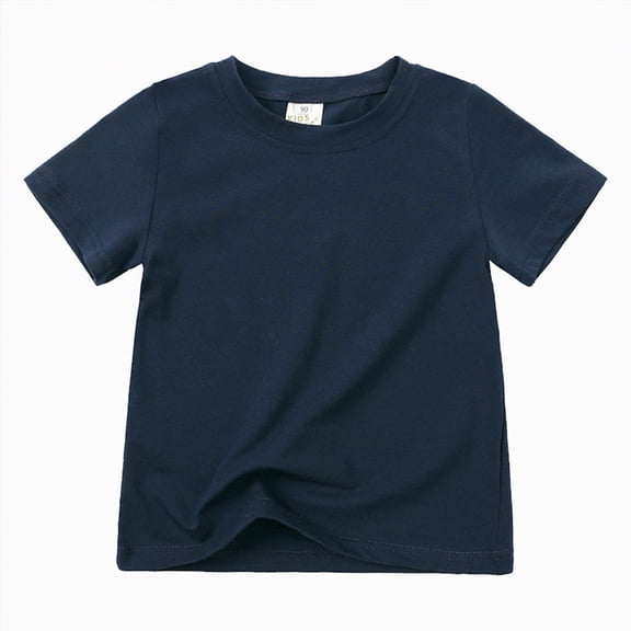NIEWTR Toddler Baby Girl Clothes Girl Summer Tops Short Sleeve T-Shirts Toddler Tee Soft Breathable Casual Sport Play Shirts 2T 3T 4T 5T(Navy,7-8 Years)