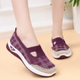 thumbnail image 6 of Domuza Womens Orthopedic Athletic Shoes Walking Shoes - Lightweight, Loose Fit, Breathable, Mesh-Comfortable, Soft Soled, Wide & Bulky Sneakers Purple 5.5（EU-36）, 6 of 6