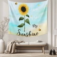 thumbnail image 5 of Farm Sunflowers Tapestry for Bedroom Wall Hanging Tapestry, Idyllic Country Botanical Bee Turquoise Ceiling Backdrop Tapestries Poster Blanket Wall Decor for Teens Room Living Room Dorm 55" x 73", 5 of 8