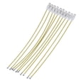 thumbnail image 4 of S SERENABLE 10Pcs Stainless Steel Wire Keychain Cable Clasp Key Ring Luggage Tags Loops - yellow, 4 of 9