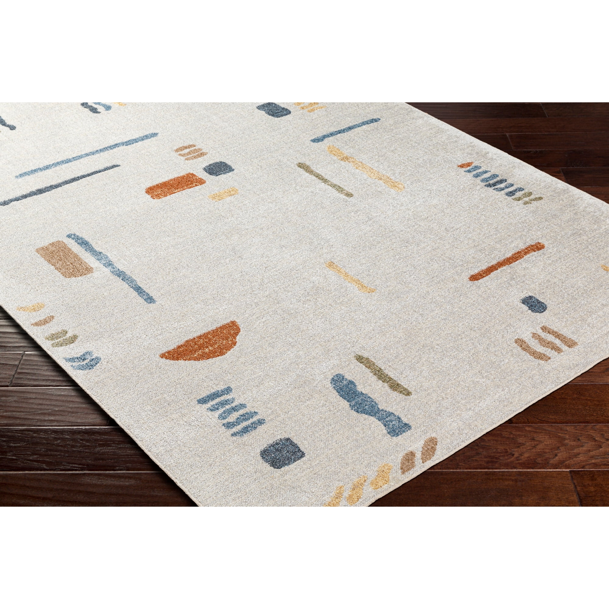 Artistic Weavers  Light Gray/Multi 2' x 3'  Machine Washable Rectangle Area Rug