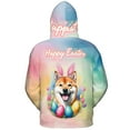 thumbnail image 2 of Happy Easter Shiba Inu with Bunny Ear Headband and Flowers All Over Print 3D Hoodie Unisex Merch Hoodies Shibas Dog Lovers Gifts Idea - 13001, 2 of 6