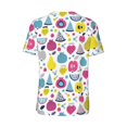 thumbnail image 3 of Rocae Doodle Fruits for Breathable Men's Baseball T-Shirt Fashionable Casual Baseball Jersey, Moisture-wicking Sportswear XX-Large, 3 of 9