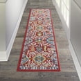 thumbnail image 3 of 2â€™ x 8â€™ Red and Multicolor Decorative Runner Rug, 3 of 5