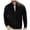 Black, variant on Men's Full Zip Stand Collar Sweatshirt Jacket, Lightweight Thermal Zip Up Outerwear, Long Sleeve Casual Layering Coat for Fall Winter Golf Gym Hiking Daily Work
