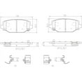 thumbnail image 4 of Brembo P11032N NAO BRAKE PADS Fits select: 2013-2016 CHRYSLER TOWN & COUNTRY TOURING, 2014 DODGE GRAND CARAVAN CREW, 4 of 4