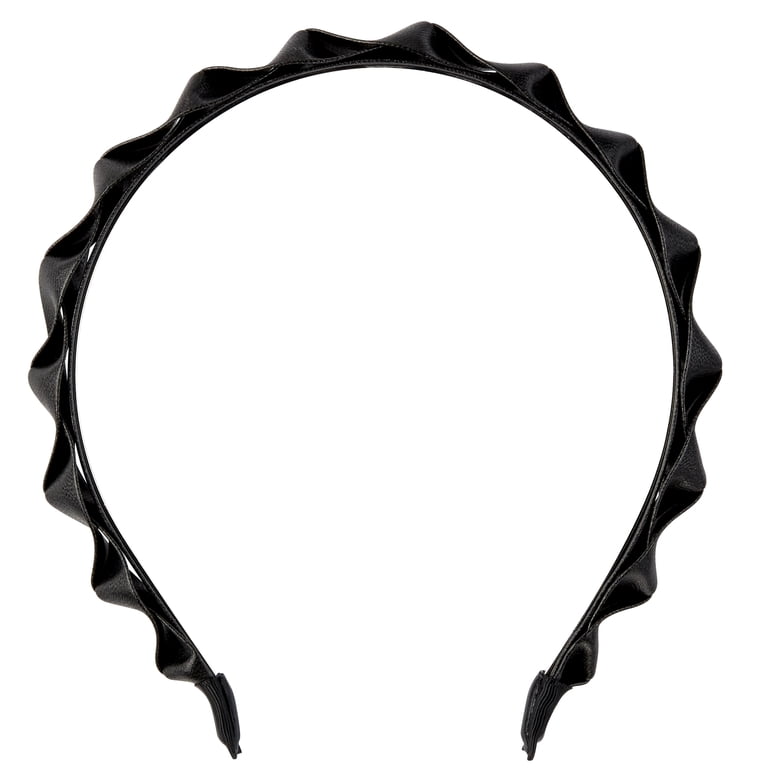 scünci Black Vegan Leather Twisted Headband  NWT Tayshia by Scunci Twisted Faux-Leather No-Squeeze Fashion  main image 2