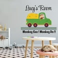 thumbnail image 2 of Moneky See Monkey Do - Trendy Inspirational Kids Quote Customised Name Wall Decal for Home Bedroom Living Room Baby Nursery Room Classroom Decor- Size : 30" x 24"., 2 of 4