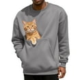 thumbnail image 2 of Xcmzpl Men's Carrier Hoodie Big Pet Pouch Sweatshirt Puppy Kitten Holder Carrier Pullover Top Kangaroo Pocket Sweat Shirts for Men, 2 of 7