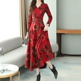 thumbnail image 2 of Vestido Largo Hasta La Rodilla Con Cuello en V Y Manga Con Cuello en V Para Mujer de Invierno Odeerbi ODB114137, 2 of 5