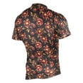thumbnail image 2 of joogoo Red Peony Flowers Pattern Men's Cycling Jerseys Mountain Bike Short Sleeve Tops 3XL, 2 of 7