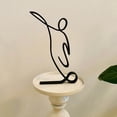 thumbnail image 1 of Modern Abstract Face Metal Lines Figure Movement Art Metal Face Outline Geometric Frame Wire Table Top Minimalism, 1 of 8