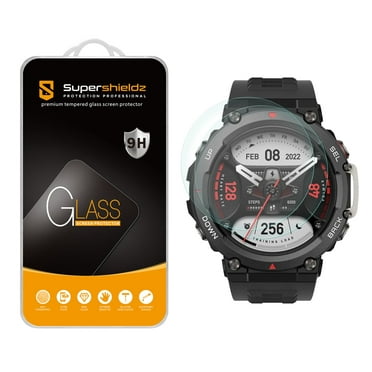 (2 Pack) Supershieldz Designed for Amazfit (T-Rex 2) Tempered Glass Screen Protector, Anti Scratch, Bubble Free