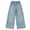 ZD Blue, variant on WAYUTE High Waisted Flared Leg Denim Pants for Teen Girls with Snowflake Embroidered Back Pockets Comfortable Stretch Casual Fashion Jeans