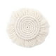 thumbnail image 3 of Mantel individual tejido a mano, antideslizante, lavable, resistente al calor, redondo, con borlas. Blanco, 3 of 7