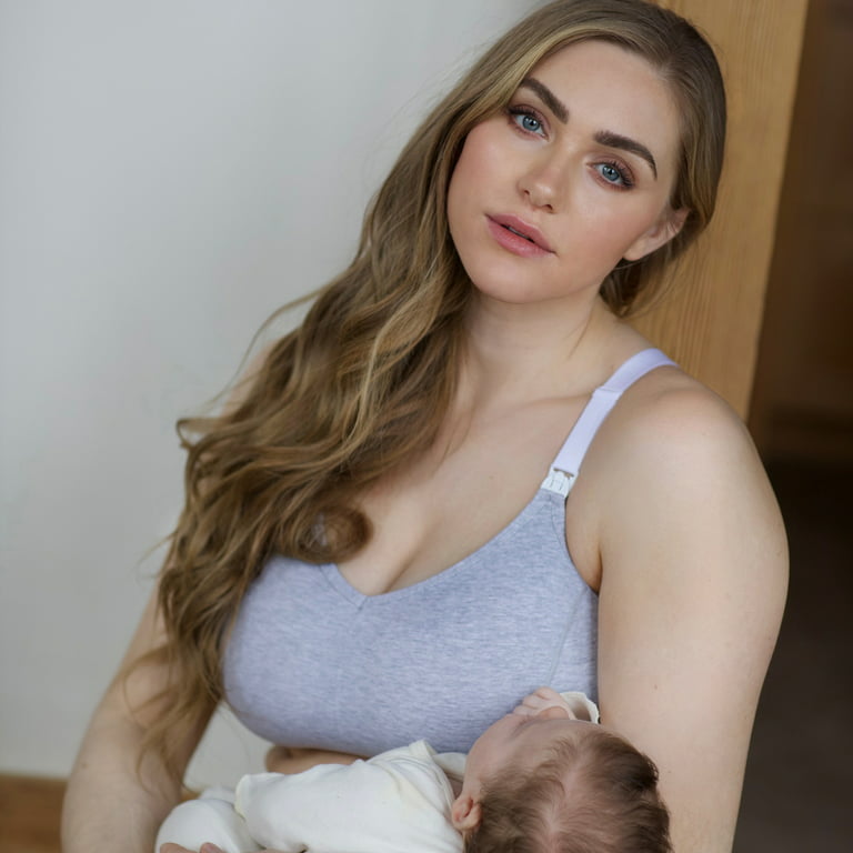 Bravado Designs Women's Original Sleep Nursing Bra, Regular Full Cups  Maternity Bra for Breastfeeding, Dove Heather Sustainable Fabric, Small