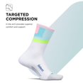 thumbnail image 3 of Feetures Elite Light Cushion Mini Crew Sock - Sport Sock with Targeted Compression - Candy Court , Medium (1 Pair), 3 of 7