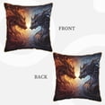 thumbnail image 3 of Haiem Red And White Beast Print Velvet Soft Solid Decorative Square Throw Pillow Covers Set with Elegant Piping Christmas Cushion Case for Sofa Bedroom Car-18"x18", 3 of 8