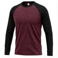 thumbnail image 3 of Guluxicc Men's T Shirts Color Block Crew Neck Drop Shoulder Long Sleeve Lounge Tops for Everyday Wear Summer Casual Outfits, 3 of 4