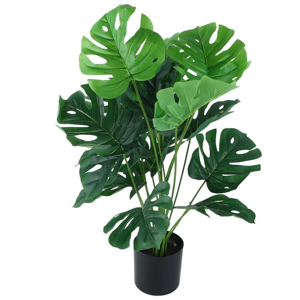 Planta Artificial En Maceta, 18 Hojas, 80 Cm, Planta Artificial De Monstera Decorativa Para El Hogar