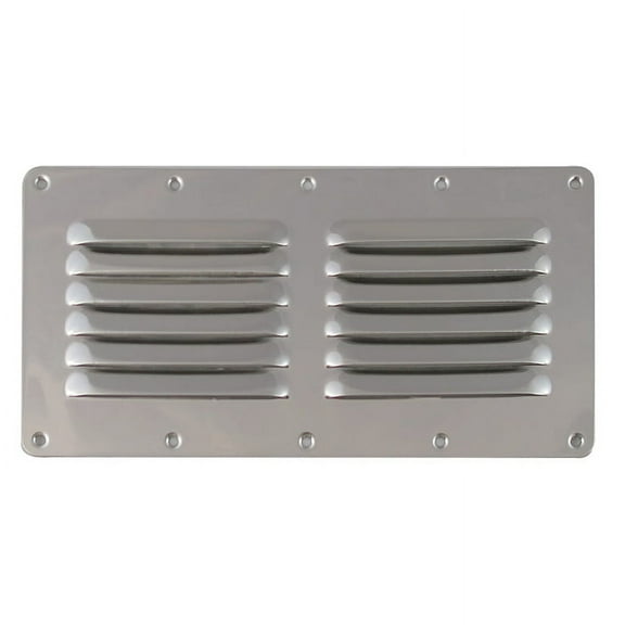 White Water 7723S Marine Boat Stainless Stamped Louvered Vent, 9" x 4-1/2"