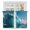 Blue, White, Navy, variant on Teal Blue Waves Tier Curtains 36 Inch Length, Summer Coastal Nautical Ocean Sea Cafe Short Curtains for Bathroom Over Sink, Small Kitchen Curtain Light Filtering Tiered Drapes 2 Panels 27.5"Wx36"L