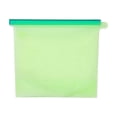 thumbnail image 2 of Reusable Silicone Storage Bags | Medium 34 Oz Leak Proof Ziplock Bag | for Produce Snacks and Leftovers | Great Kitchen Organization Gift for Home Cooks Green Silicone Bag, 2 of 5