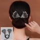 thumbnail image 3 of Pinza para el cabello con forma de moño y diamantes de imitación, elegantes pinzas para el cabello estilo francés, accesorios para el cabello con forma de bola, decoración para fiestas,, 3 of 7