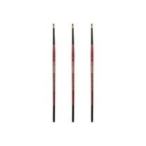 Creative Mark Ebony Splendor Short-Handled Synthetic Sable Paint Brush, Shader # 2, Pack of 3, Teijin Multi-Filament Hair, Handcrafted Synthetic Paint Brushes for Acrylic, Watercolor Painting and More