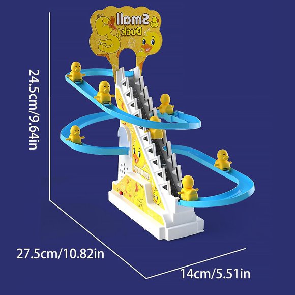 Ducks Climbing Toys Electric Ducks Chasing Race Track Game Set Fun Duck Stair Climbing Toy For Toddlers And Kids