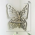 thumbnail image 4 of Oleegame 1PC Spoon And Lid Rest Wooden Butterfly Corner Rack Decorative Butterfly Floating Rack Wall Hanger Bedroom Living Room Gift, 4 of 9