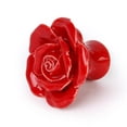 thumbnail image 4 of Red Rose Flower Ceramic Kitchen Cabinet Cupboard Handles Pull Knob BLESIY none, 4 of 8