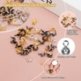 thumbnail image 3 of Uxcell Bead Tips Knot Cover, 1600 Pcs Open Bead Tips Clamshell Fold-Over Bead Clamshell Calotte Ends Caps, Dark Silver Tone, 3 of 5