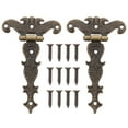thumbnail image 1 of 2 unids retro decorativo zinc aleación tope bisagras antigua caja de madera bisagra (bronce), 1 of 6