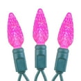 thumbnail image 4 of Novelty Lights 70 Light C6 LED Christmas Mini Light Set, Commercial Grade Outdoor String Lights, Pink, Green Wire, 24 Feet, 4 of 8