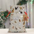 thumbnail image 4 of Fuzoiu Dog Animal Print Christmas Gift Bag,Burlap Gift Bag with Drawstring Closure & Hang Tag,Perfect for Holidays, Birthdays, and Special Occasions-Small, 4 of 7
