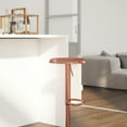 thumbnail image 3 of Merrick Lane Retro Style Height Adjustable Barstool with Footrest in Rose Gold, 3 of 12