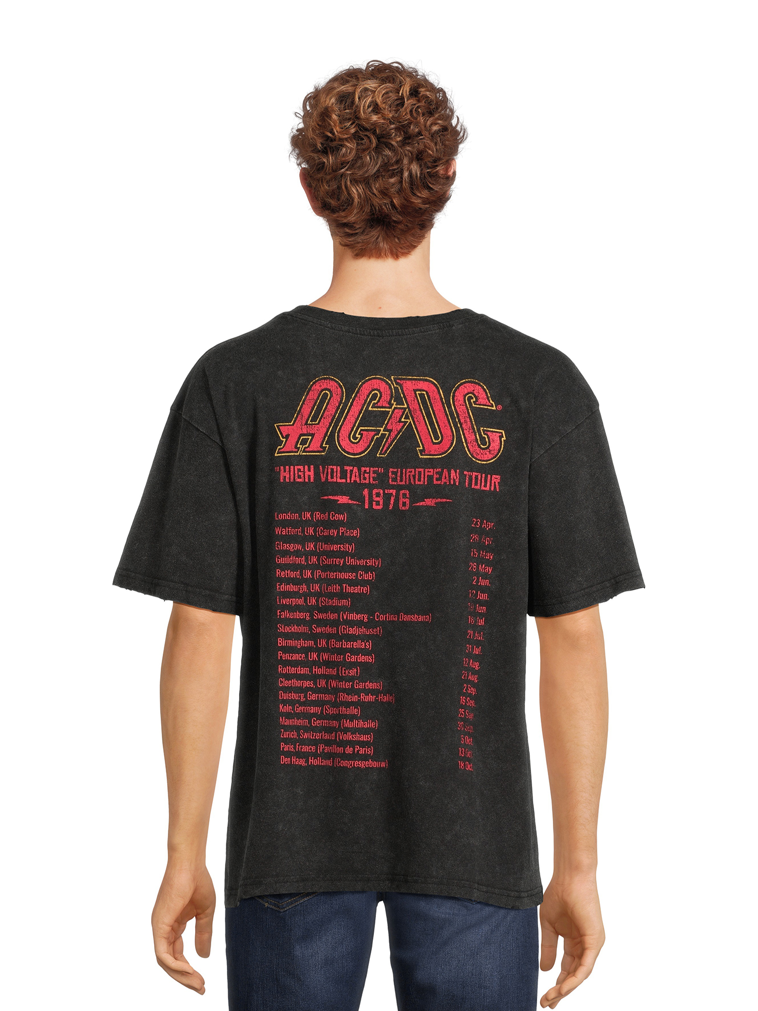 ACDC Men’s and Big Men’s Oversized Graphic Band Tee, Sizes XS-3XL - image 3 of 5