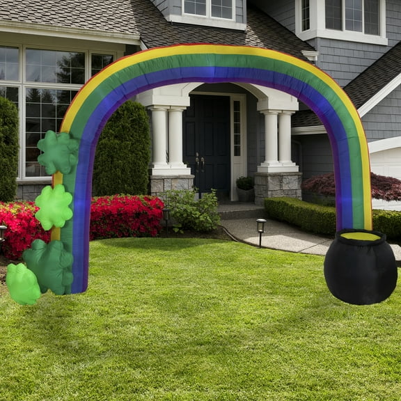 Northlight Lighted Inflatable St. Patrick's Day Rainbow Outdoor Decoration - 13'